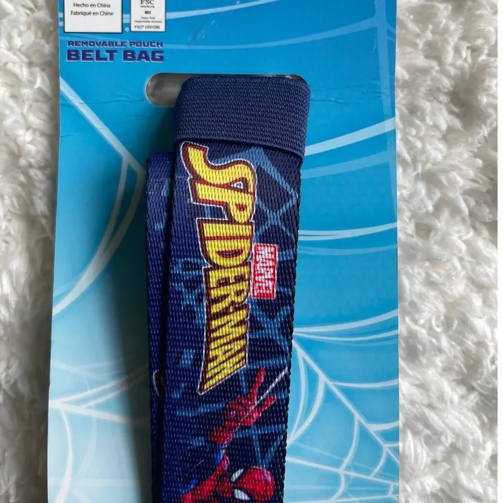 Marvel Spider-Man Removable Pouch Belt Bag Kids Child Red Blue NEW Fun Comics